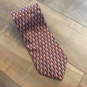 Danggi man red abstract 100 % silk tie hand made necktie